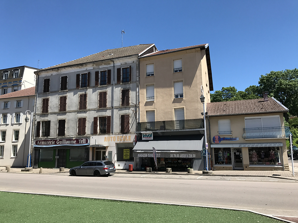 Formerly Hotel Moderne (the yellow building on the right). This building was one location for the nurses' quarters.